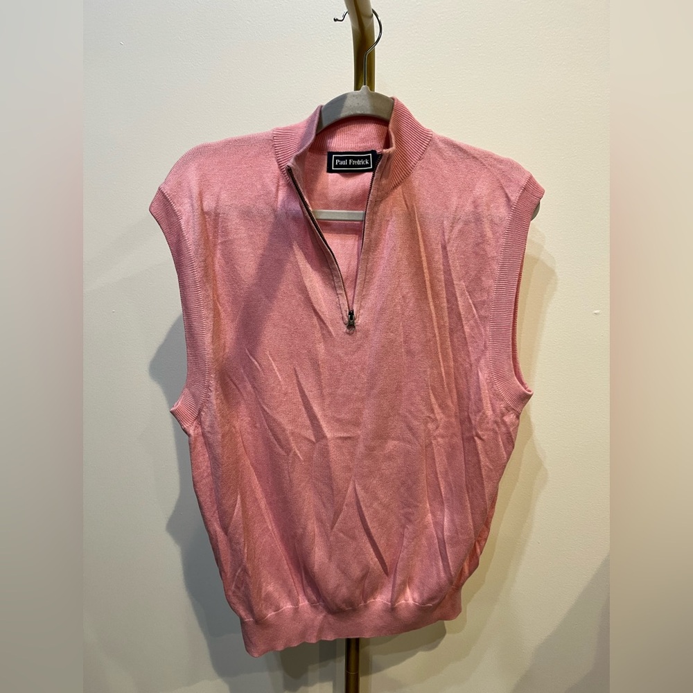 Paul Fredrick Pink Sweater Vest